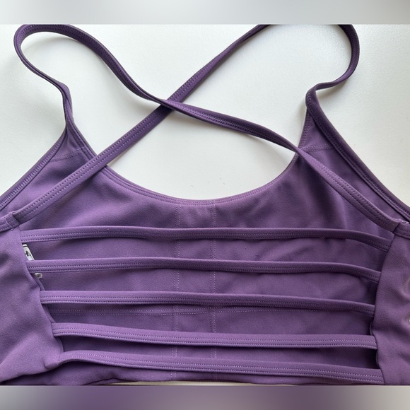 Alphalete AURA STRAPPY LONGLINE BRA. Size small. Aster purple. - Picture 4 of 7